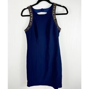 Lilly Pulitzer Womens Chrissy Sleeveless Beaded Shift Dress True Navy 6